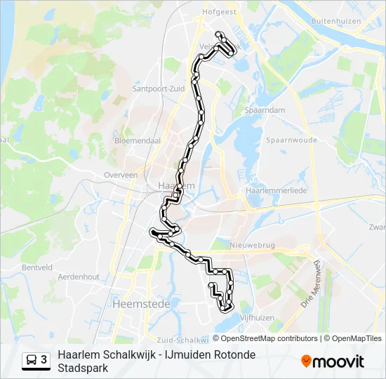 3 Bus Line Map