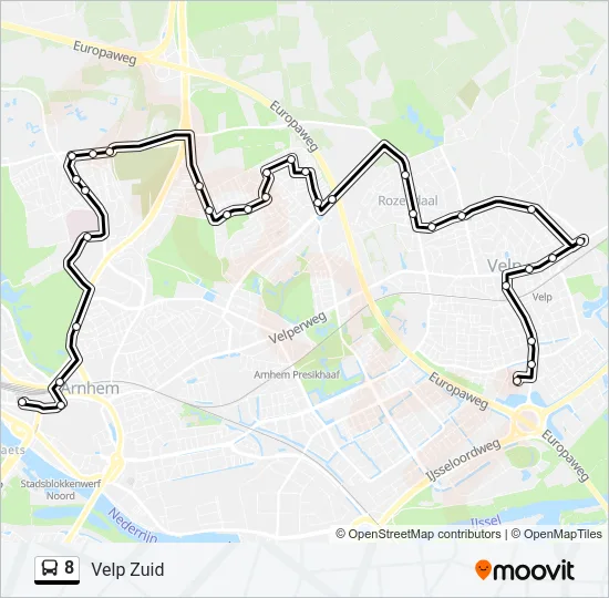 8 Bus Line Map