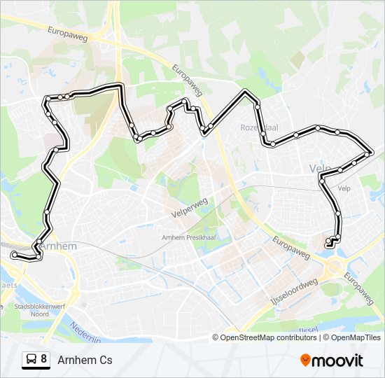 8 bus Line Map