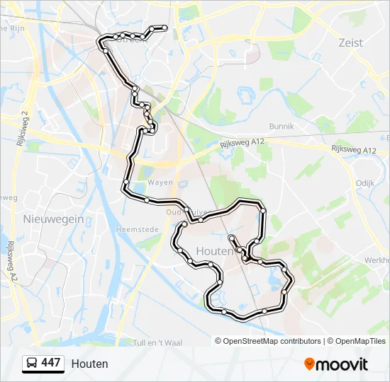 447 Bus Line Map