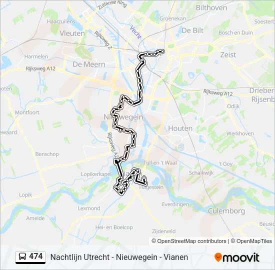 474 Bus Line Map
