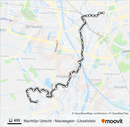 495 Bus Line Map