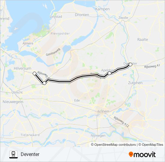 SNELBUS I.P.V. TREIN Train Line Map