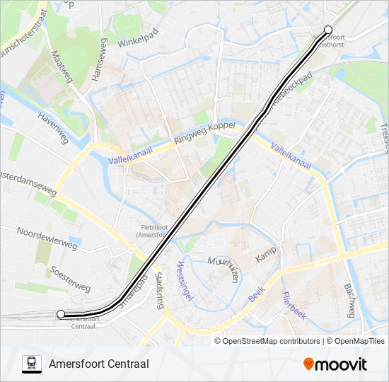 STOPBUS I.P.V. TREIN train Line Map