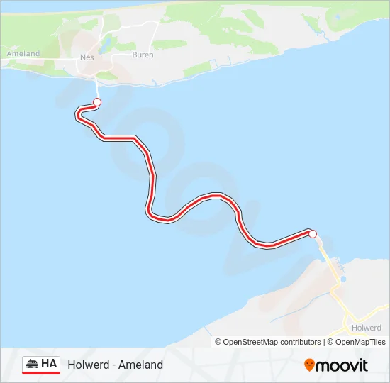 HA Ferry Line Map