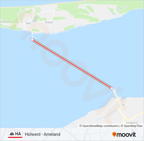 HA Ferry Line Map
