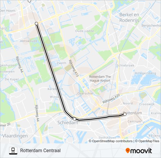 SNELBUS I.P.V. TREIN Train Line Map