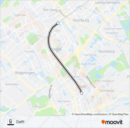 SNELBUS I.P.V. TREIN Train Line Map