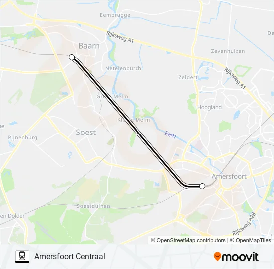 SNELBUS I.P.V. TREIN Train Line Map