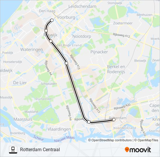 STOPBUS I.P.V. TREIN train Line Map