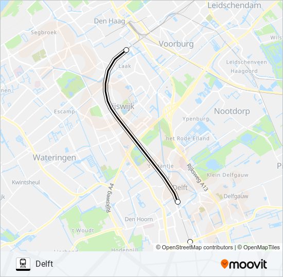 SNELBUS I.P.V. TREIN Train Line Map