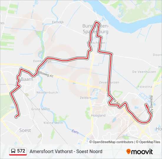 572 Bus Line Map