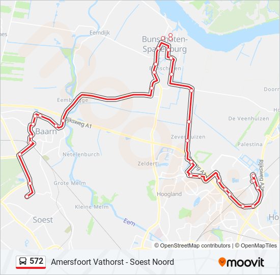 572 bus Line Map