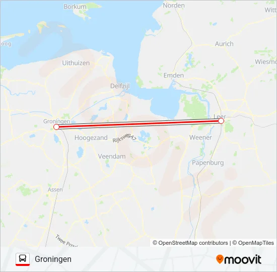 SNELBUS I.P.V. TREIN  Line Map