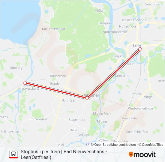 STOPBUS I.P.V. TREIN  Line Map