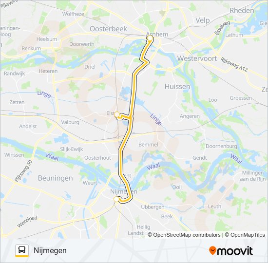 SNELBUS I.P.V. TREIN Bus Line Map