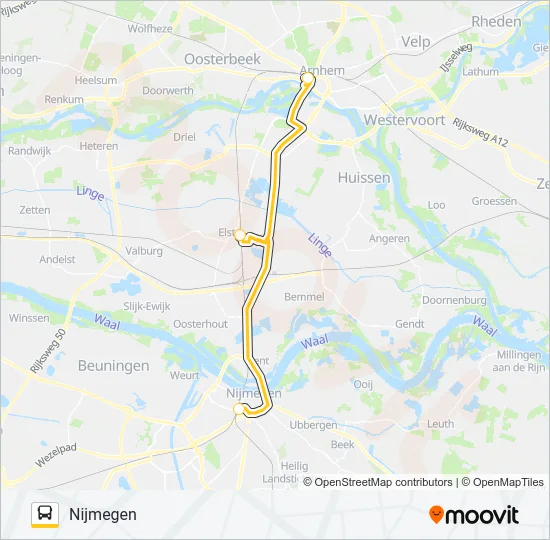 SNELBUS I.P.V. TREIN Bus Line Map