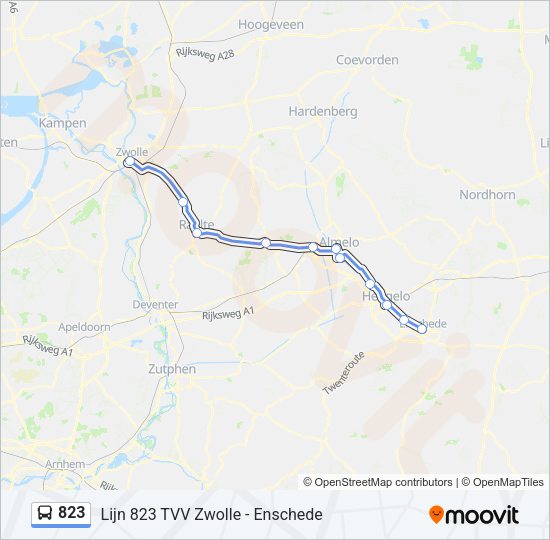 823 Bus Line Map