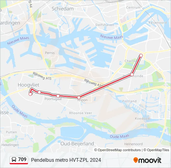 709 Bus Line Map