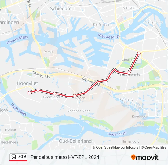 709 Bus Line Map