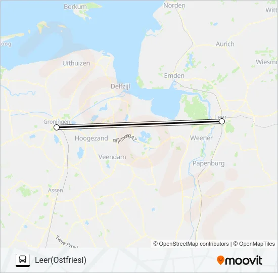 SNELBUS I.P.V. TREIN  Line Map