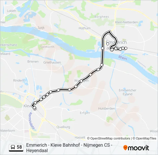 58 Bus Line Map