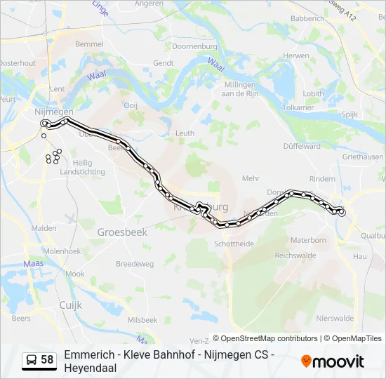 58 Bus Line Map