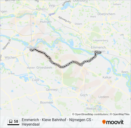 58 Bus Line Map