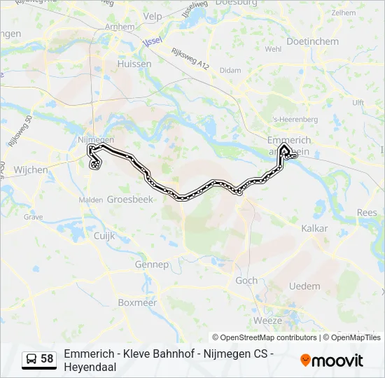 58 Bus Line Map