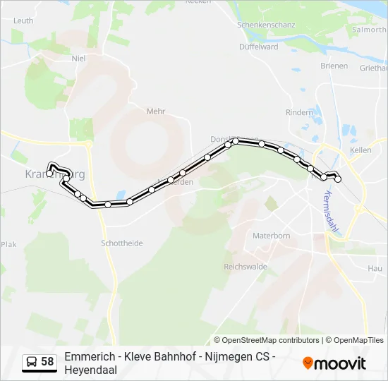 58 Bus Line Map