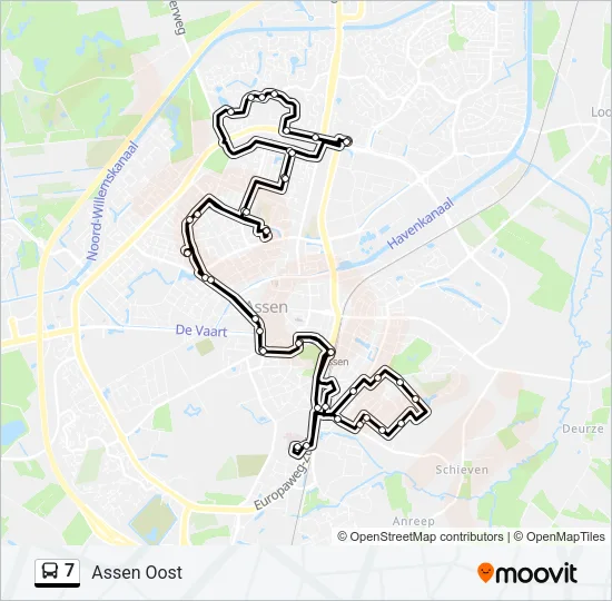 7 Bus Line Map
