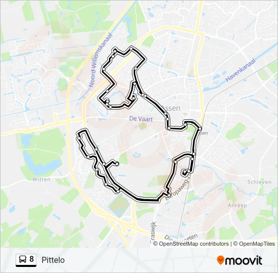 8 Bus Line Map