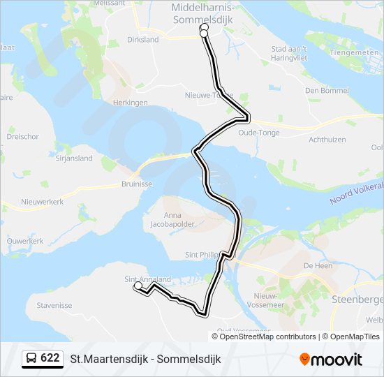 622 Bus Line Map