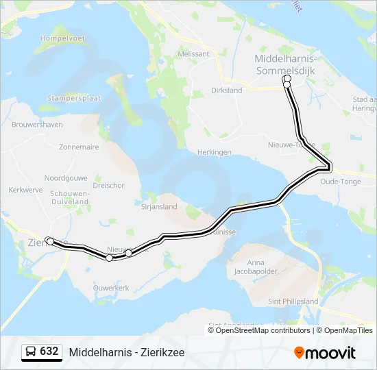 632 Bus Line Map