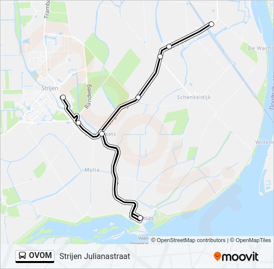OVOM Bus Line Map