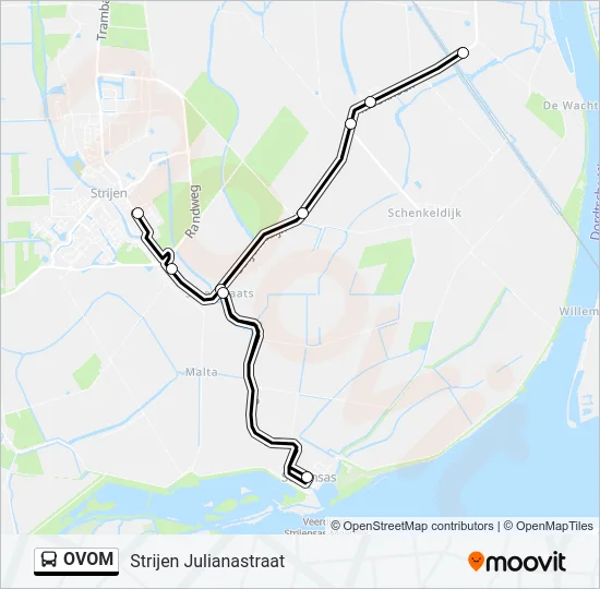 OVOM Bus Line Map