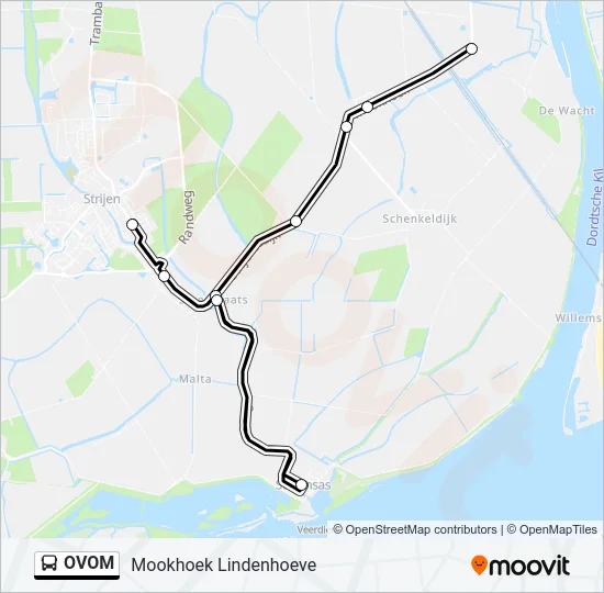 OVOM Bus Line Map