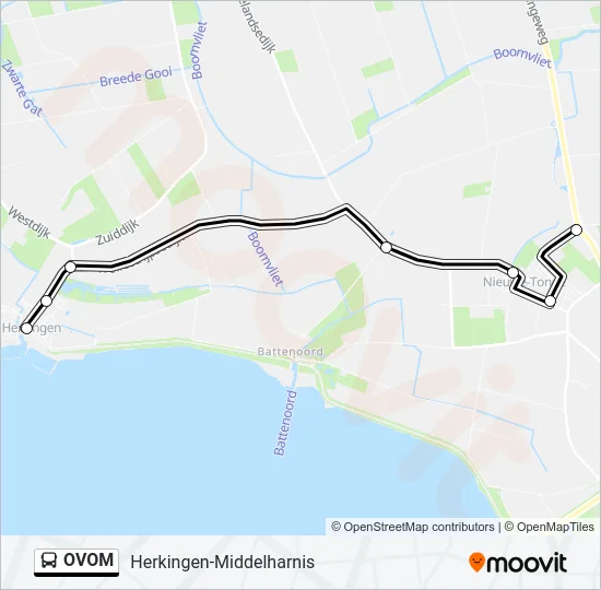 OVOM Bus Line Map