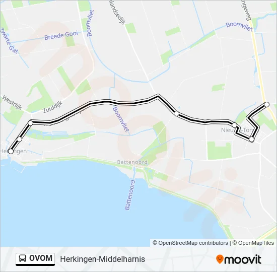 OVOM Bus Line Map