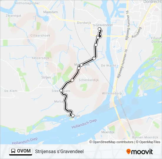 Bus OVOM lijnkaart