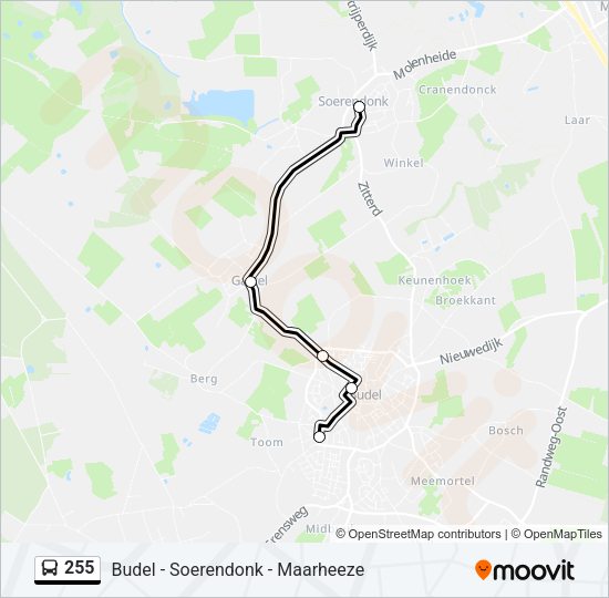 255 Bus Line Map