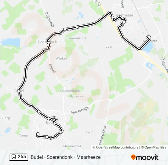 255 Bus Line Map