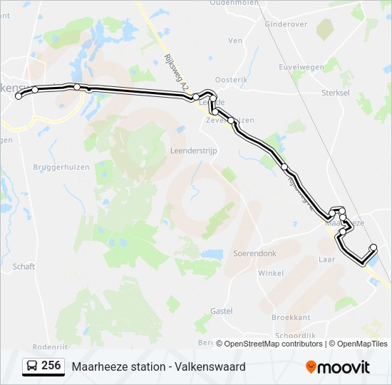 256 Bus Line Map