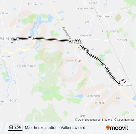 256 Bus Line Map