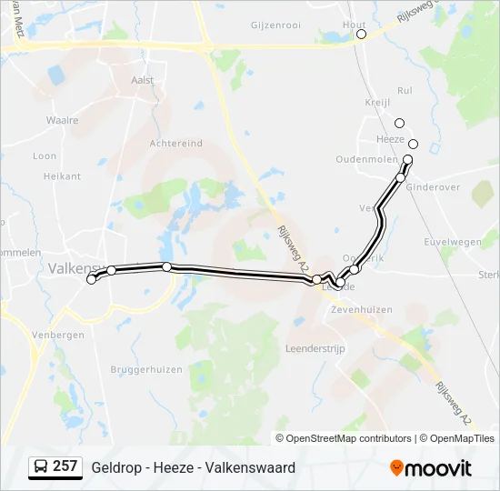 257 Bus Line Map