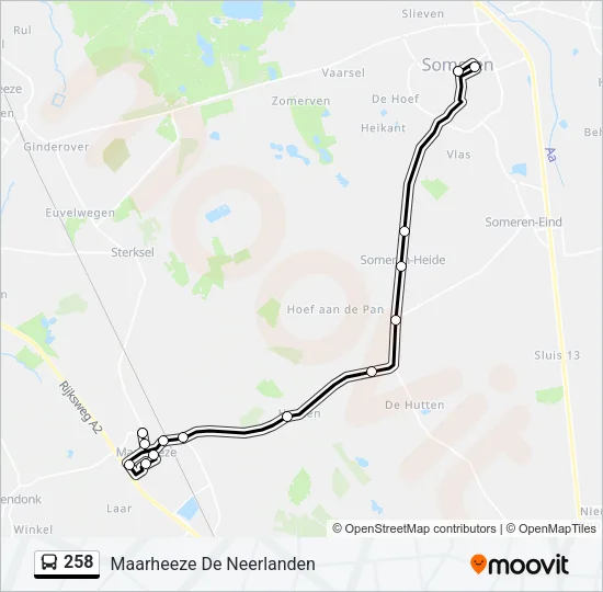 258 Bus Line Map