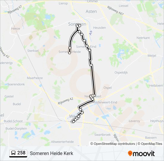 258 Bus Line Map