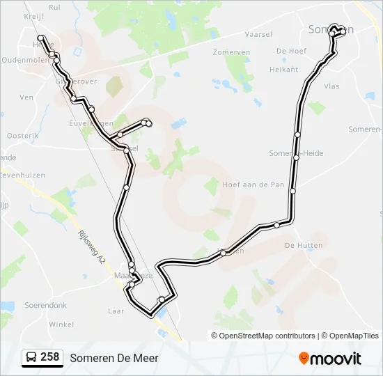 258 Bus Line Map