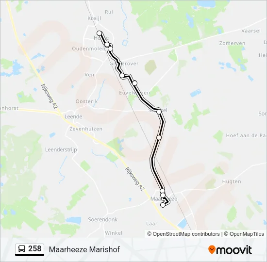 258 Bus Line Map