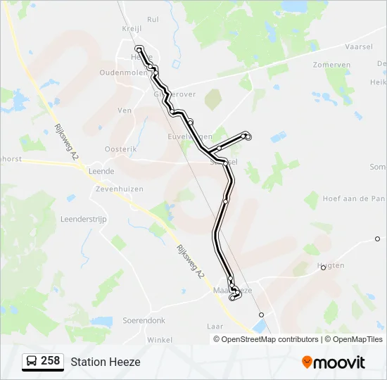 258 Bus Line Map